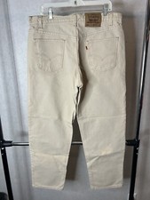 VTG Levi’s 550 Orange Tab Relaxed Tan Jeans Mens 38 Fits 37x30 USA Made 90s