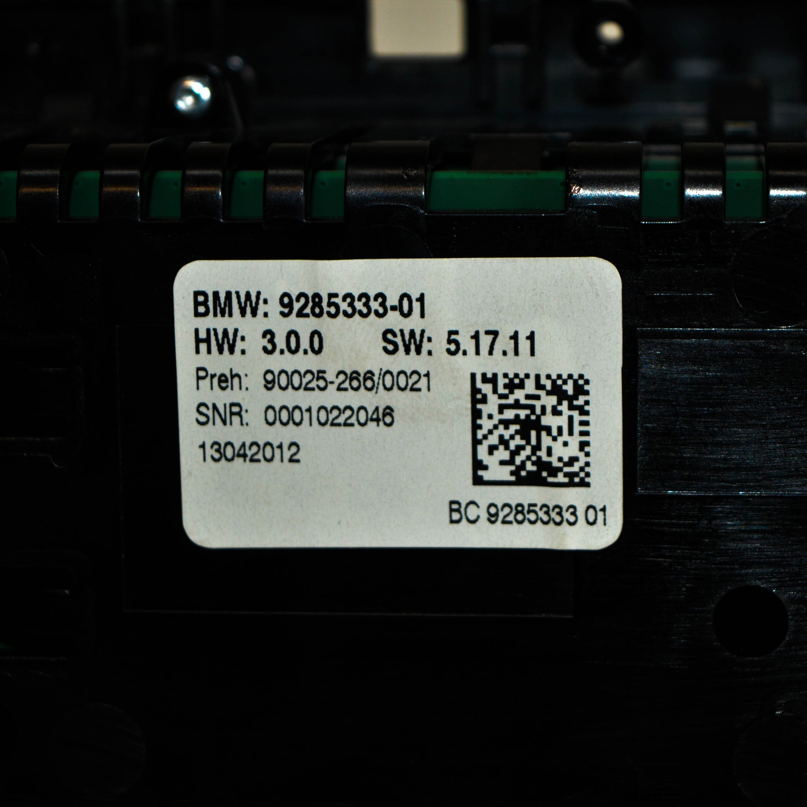 BMW 5 F10 2012 Climate Control Unit 9285333 14320774 | eBay