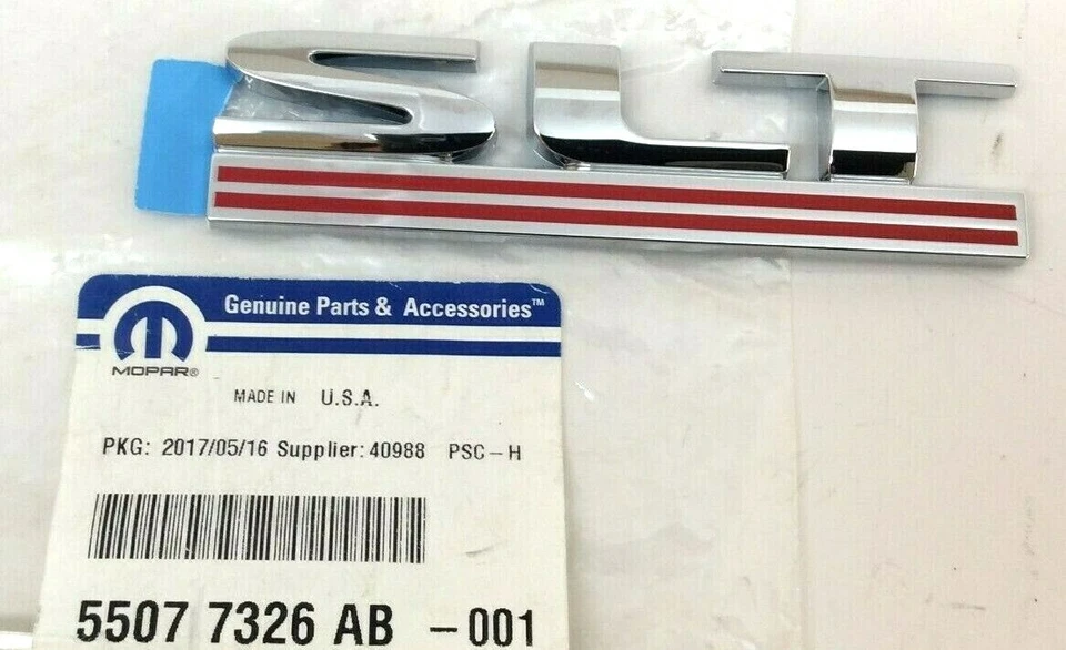 Dodge RAM 1500 2500 Durango SLT cromado portón trasero placa de identificación emblema insignia OEM Foto 2 de 4