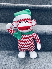 13  Gemmy Sock Monkey Walking Singing Dancing Christmas Xmas Holiday