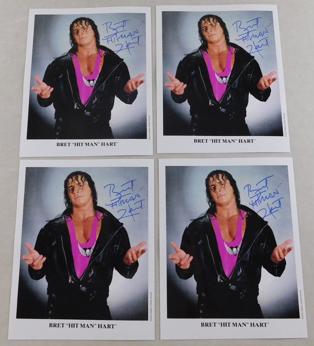 Bret Hitman Hart Signed WWF 8x10 Pro Wrestling Photo Wrestler
