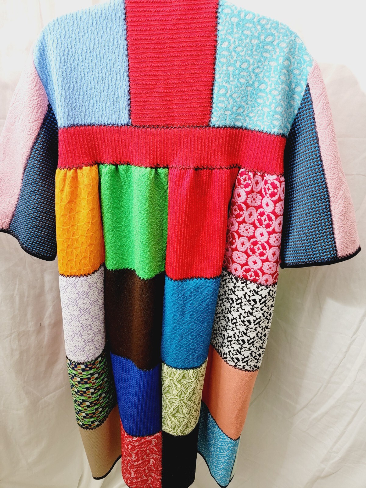 Multicolor Handmade Patchwork Robe Medium Size Po… - image 7