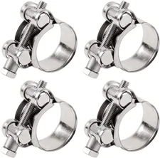 T-Bolt Hose Clamps, Adjust Tube Clamps 23-25Mm 304 Stainless Steel Heavy Duty Pi