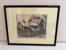 Vintage Robert Allendorf Signed Etching Print Old Timer 7/10