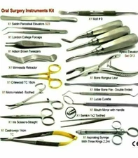 DENTAL ORAL SURGICAL EXTRACTION SURGERY ELEVATORS FORCEPS INSTRUMENTS KIT 18 PCS