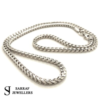 2mm Solid 925 Sterling Silver Franco Chain Necklace 16
