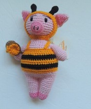 PIGLET Finished Crochet Doll Animal Amugurumi Wuaman Kid Pig Crochet Gift 7"