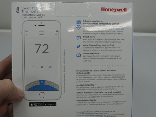 Termostato Wi-Fi Honeywell Lyric T5 RCHT8610WF2006 NUEVO SELLADO - Imagen 6 de 7