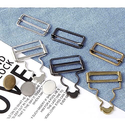 6 Sets Overall Buckles, Metal Suspender Buckles, 38mm Overalls Suspenders - Picture 5 of 7