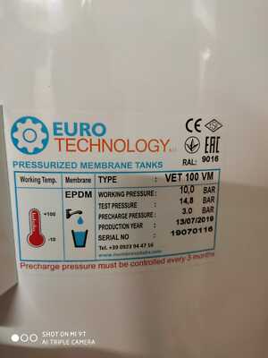 Idrosfera Con Membrana Verniciata Verticale - Misura Lt 80, Per Impianti Idrici, Marca Webmarketpoint