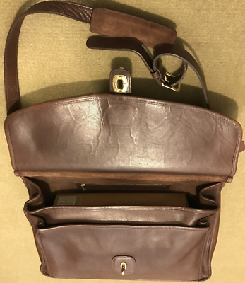 Vintage Coach 5266 Beekman Messenger Briefcase Brown Glove Leather