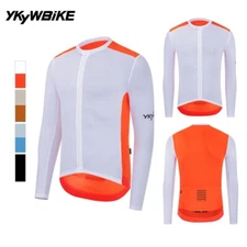 Mens Pro Cycling Jersey Long Sleeve Road Bike Shirt Breathable Tops Quick Dry