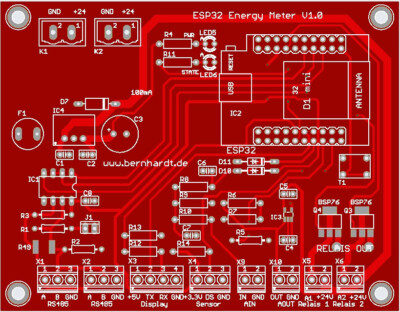 ESP32 ModbusRTU / ModbusTCP / MQTT Controller Board  (Leerplatine)