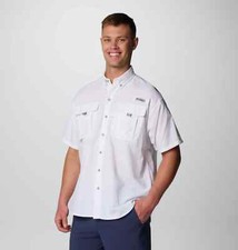 Columbia PFG Men's Bahama II Short-Sleeve Shirt Choose White Sz L 7047 101165