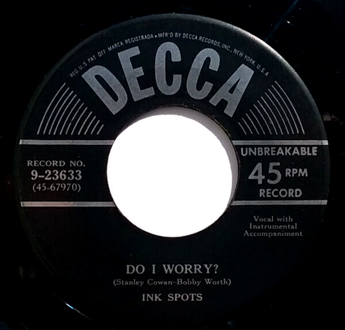 INK SPOTS - Java Jive / Do I Worry? - Vinyl 45rpm 1950 Decca 9-23633 Doo Woop - Imagen 2 de 4