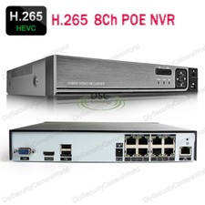 8 Channel NVR with 8 Port PoE, H.265 / H.264 Support IP Up to 4MP, XMEYE APP
