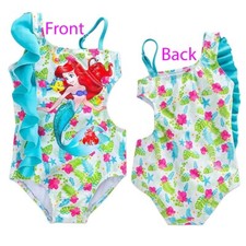 Disney Store Ariel Swimsuit One Piece for Girls Size 2 UPF 50 UV Protection NWT