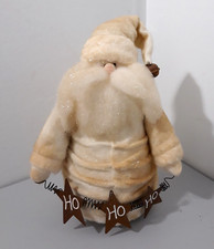Primitive SANTA Fabric Doll Figurine HO HO HO Country Christmas Farmhouse Decor