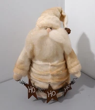 Primitive SANTA Fabric Doll Figurine HO HO HO Country Christmas Farmhouse Decor