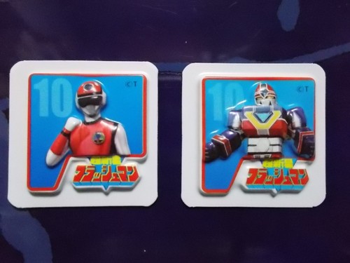 Super Sentai 35th anniversary Legend Card 3D magnet Red & Robo Power Rangers - Picture 81 of 106