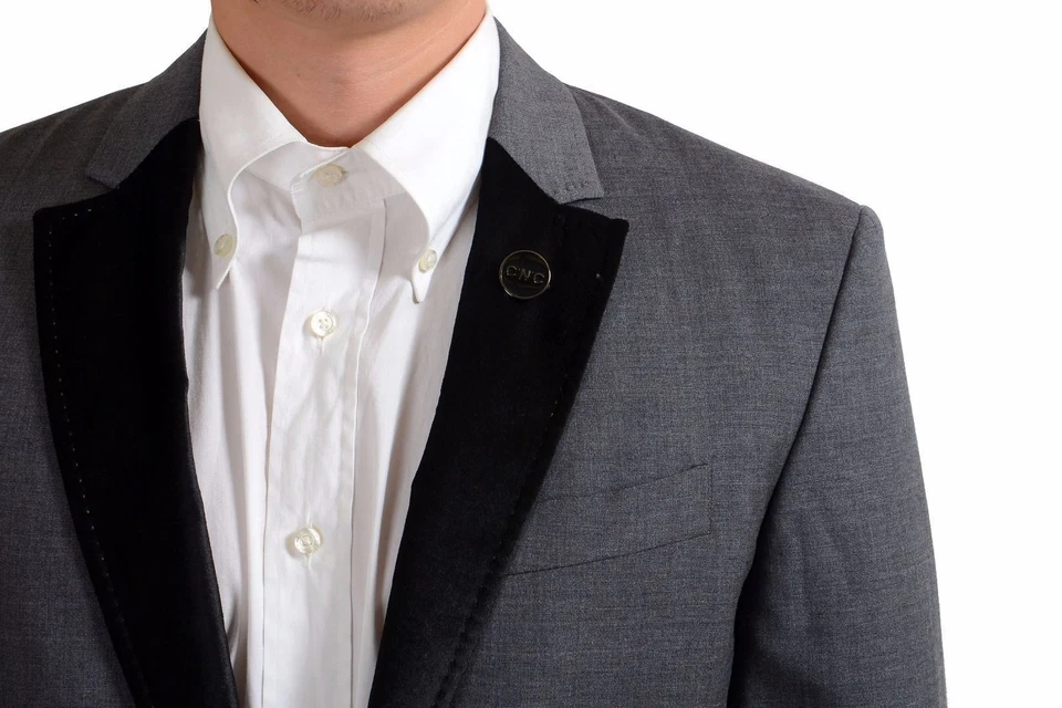 Blazer para hombre C'N'C National Collection gris lana un botón EE. UU. 38 IT 48 Foto 3 de 4