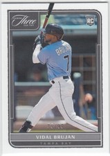 VIDAL BRUJAN /99 THREE AND TWO 3 AND 2 ROOKIE CARD RC RAYS #134 2022 22 PANINI