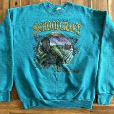 VTG Sweatshirt Fruit of the Loom Womens XL Made in USA Michigan Farm Heartland