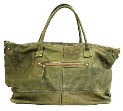 BZNA Shopper Joe Grün Designer Weekender Sport Reise Tasche Schultertasche
