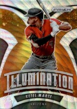 Ketel Marte 2020 Panini Prizm Blue Wave Illumnination Card #I-10 24/60