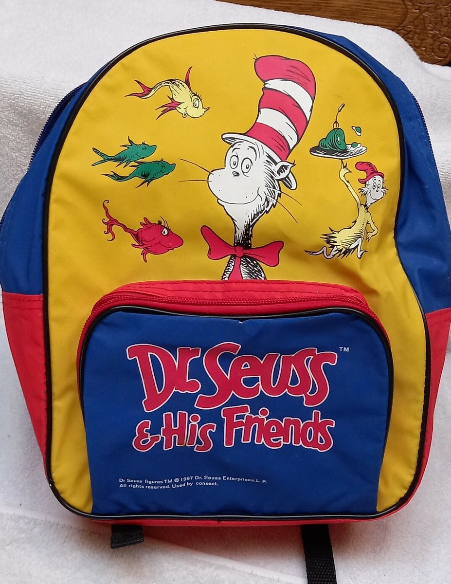 Suess And His Friends Backpack Bookbag 1997 Vintage GUC