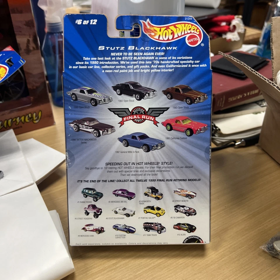 Hot Wheels Final Run 1999 modelo retirado Stutz Blackhawk #6 de 12 Foto 3 de 3