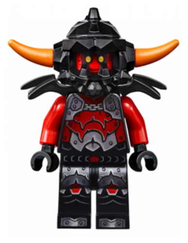 Lego Ash Attacker 70322 70315 70323 70317 Orange Horns Nexo Knights Minifigure - Picture 2 of 2