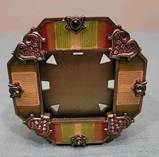 Jay Strongwater Brass And Enamel Picture Frame With Swarofski Crystals
