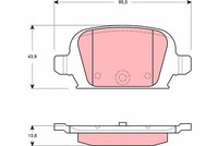 TRW Bremsbelagsatz, Scheibenbremse Hinterachse U.A. FüR Opel, Vauxhall