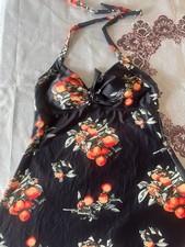 Avidlove Retro Vintage Floral Halter Bikini Top XL