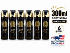 Lattafa Asad Perfumed Body Spray, 6 Pack 300ml Each