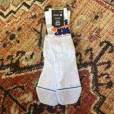 Stance Space Jam Crew Socks Medium 6-8.5 White Feel360 Basketball Toonsquad