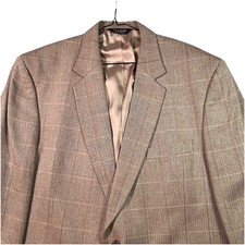 JOS A BANK Mens 46R Sport Coat 2 Button Jacket Herringbone Silk Wool Cashmere