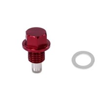 Engine Oil Sump Drain Bolt Red for Honda CR 80 R 1980-2002