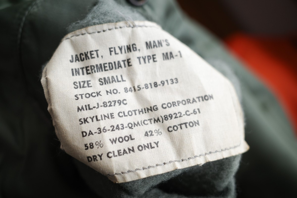 Vintage 1961 Skyline USAF MA-1 Reversible Bomber Military Jacket