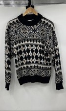 Donagain Tight Knit Sweater Unisex Large Black Vintage Made In USA