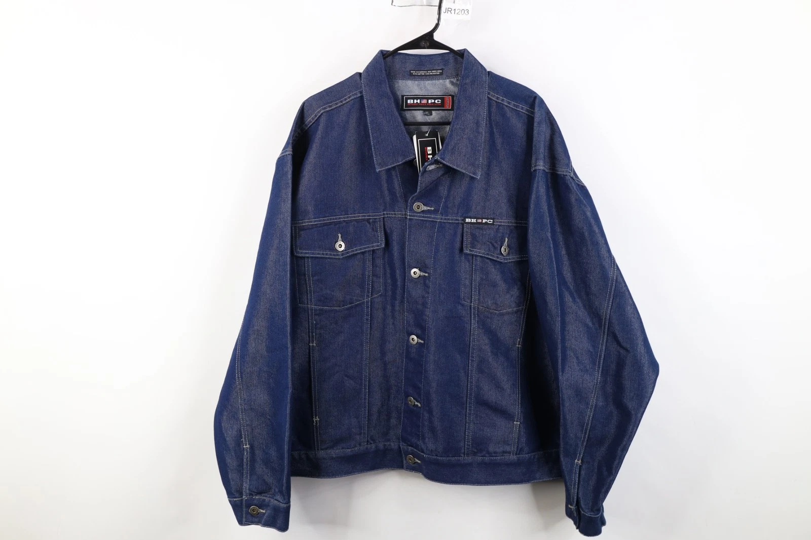 Deadstock Vintage 90s Y2K Streetwear Mens XL Chromatic Denim Jean Trucker Jacket