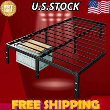 Queen Bed Frame - Heavy Duty Metal Platform Bed Frames Queen Size 14 Inch Black