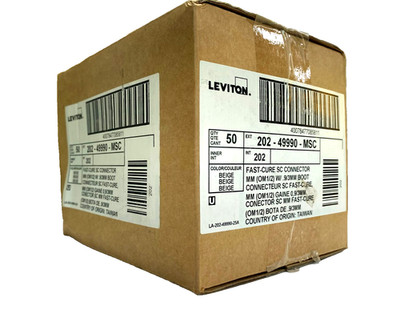 LEVITON 49990-MSC FastCure SC Fiber Optic Connector OM1/OM2 Multimode NEW QTY 50