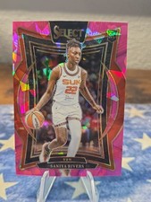2025 Panini Select WNBA Saniya Rivers RC Pink Ice Mega Prizm Rookie Sun #52
