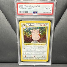 Pokémon Clefable 1/64 Jungle Holo Rare PSA 6 1999 Trading Card