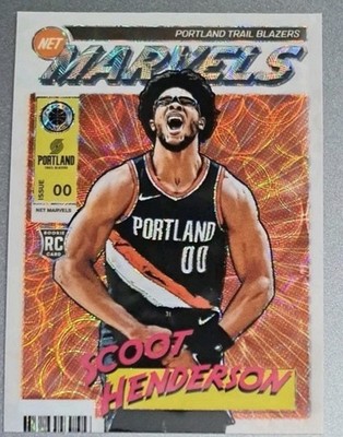 2023-24 Hoops Premium Stock Retro Net Marvels #14 Scoot Henderson Case Hit  