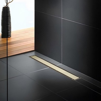 Oceanic Linear Shower Drain, Marine-grade 316 Stainless Steel, Tile-in with Hair