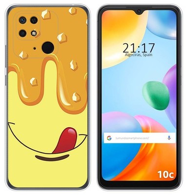 Funda Silikon Für Xiaomi Redmi 10C Design Eiscreme Vanille Zeichnungen