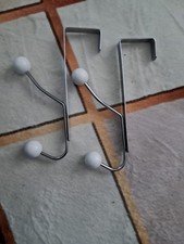 Over door hooks  hanger  chrome & pine